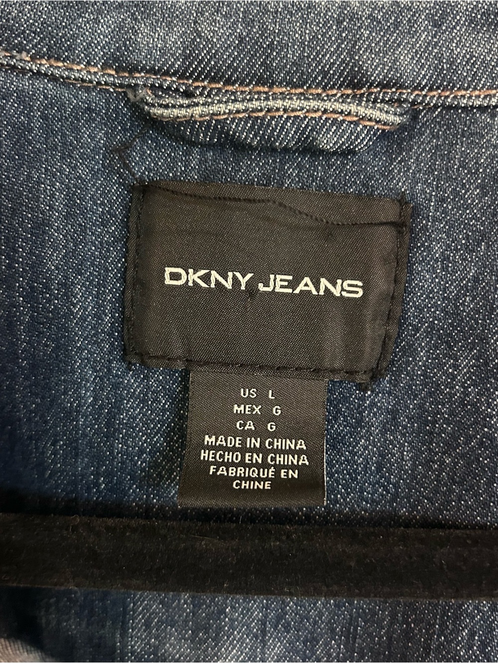 DKNY Medium Blue Denim Trucker Jacket - Picture 3 of 3